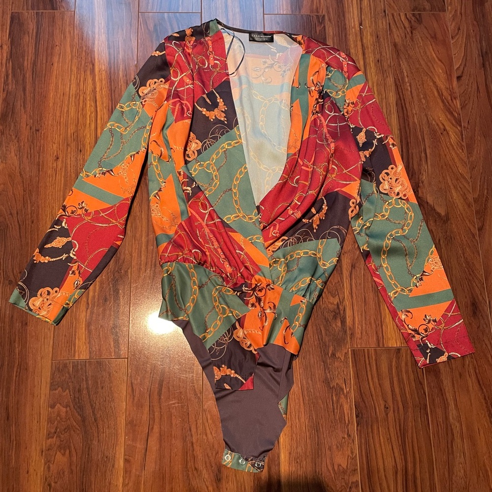 Zara Chain Print Bodysuit